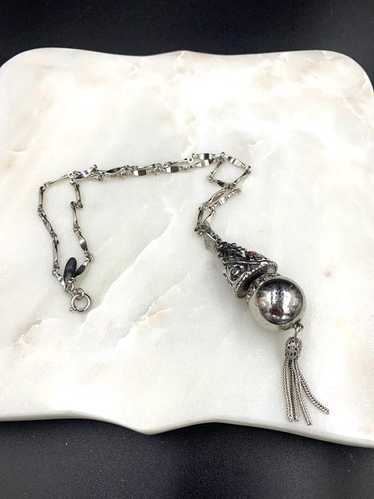 ヴィンテージ WHITING & DAVIS シルバートーン メッシュネックレス Turner Bib Mesh Necklace - Whiting and Davis Collection