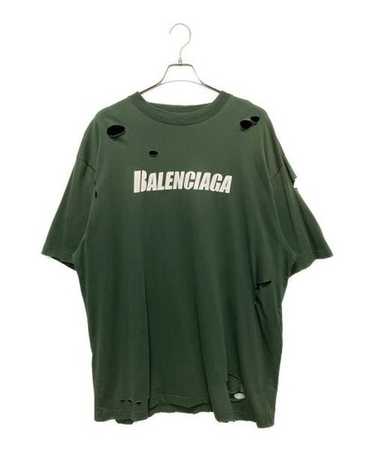 21SS【BALENCIAGA】CAPS DESTROYED Tシャツ Balenciaga Caps Destroyed Flatground T-shirt Black Men's