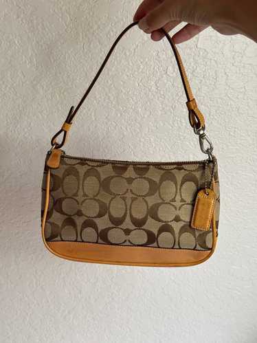 バッグ Coach y2k Signature Shoulder Hand Bag Coach Handbag Purse Signature Brown Tan Pink Shoulder Y2k