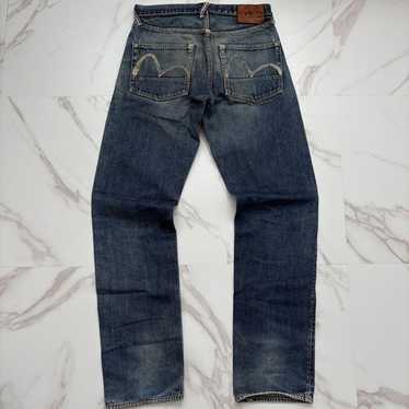EVISU No.2 2001 30×35 緑大黒　ビックカモメ　紅白耳 EVISU No.2 2001 30×35 緑大黒 ビックカモメ 紅白耳