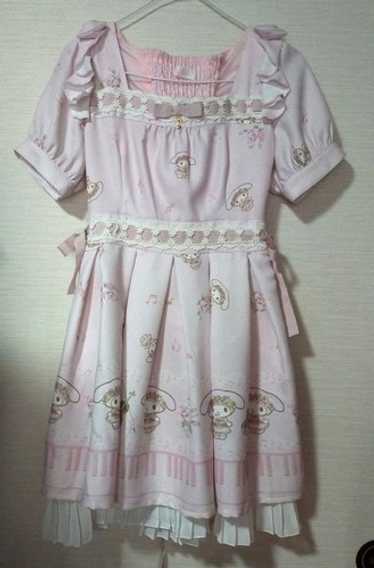 LIZ LISA × マイメロ LIZMELO レディース ワンピース 花柄 L LIZ LISA × マイメロ LIZMELO レディース ワンピース 花柄 L