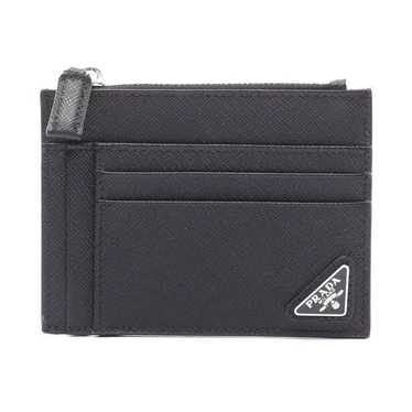 ★PRADA COIN CASE コインケース □Authentic Prada Coin Case Logo Coin Purse Leather Black