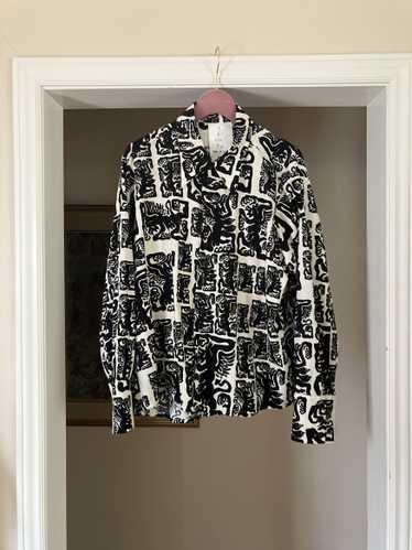 john alexander skeltonフィッシュプリントシャツ JOHN ALEXANDER SKELTON / ジョンアレキサンダースケルトン