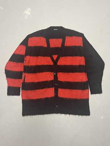 トップス UNDERCOVER Mohair Cardigan Undercover Mohair Stripe Knit Black/White Cardigan – Alex