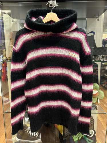 MARNI ロコ刺繍ミティスカト GOMA0698S0UTP771 00W74 グレー ホワイト レザー製 Museo ソフトミニバッグ、マルニ