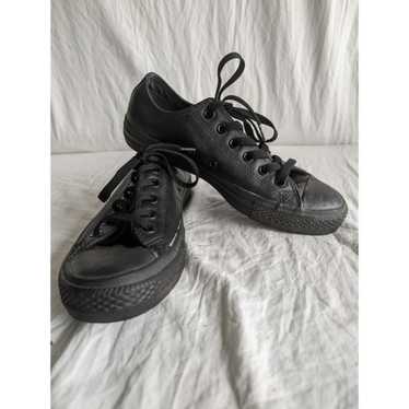 Converse All Star All Black Leather Sneakers - image 1