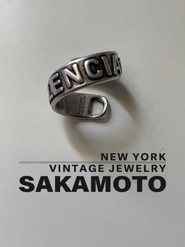 【BALENCIAGA】リング Balenciaga x adidas Trefoil Signet Ring Silver in Recycled