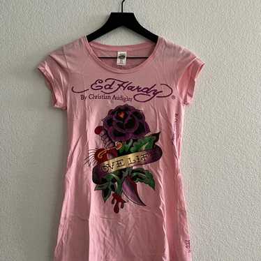 Ed Hardy Forever Tシャツ Sサイズ ピンク 希少 Ed Hardy エドハーディー レディース Tシャツ S ピンク