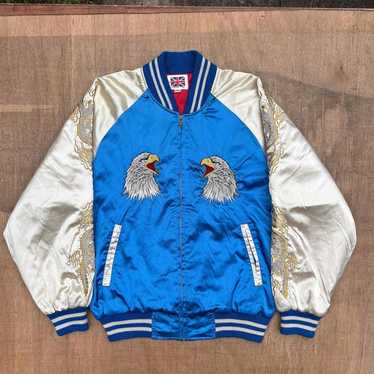 ジャケット・アウター Eagle x Japan Map Reversible WJK Sukajan JAPANESQUE Hawk and Japan Map Sukajan – SUKAJACK