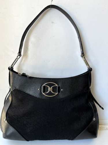 90s DKNY enamel hand bag archive y2k 古着 Vintage DKNY Black Fabric and Leather Bag - Etsy