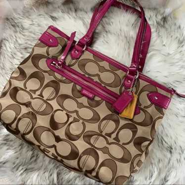 バッグ Coach Signature daisy bag 2way pink Coach daisy signature pink - Gem