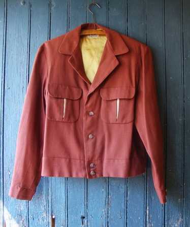 40s〜50s rayon sports JKT レーヨンジャケット 40s LEATHER SPORTS JACKET - MATIN, VINTAGE OUTFITTERS