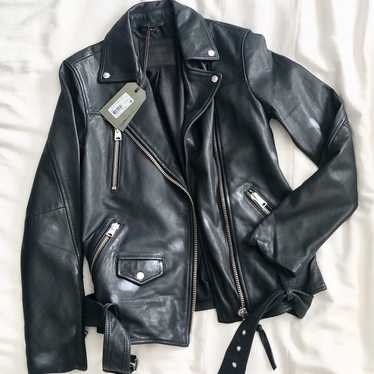 ナ*キ様 00s obelisk leather Jkt LGB ifsixwa Vintage Y2K LIO BELL Women's Black Genuine Sheepskin Leather