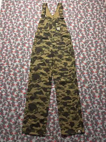 A BATHING APE×Carhartt グリーンカモオーバーオール A BATHING APE×Carhartt グリーンカモオーバーオール