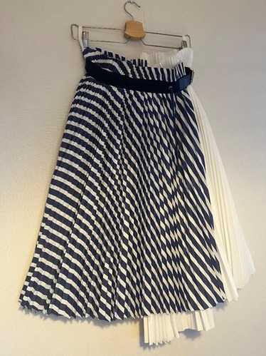 【sacai】Layered Striped Skirt Sacai Striped Pleated Skirt - Raleigh Vintage