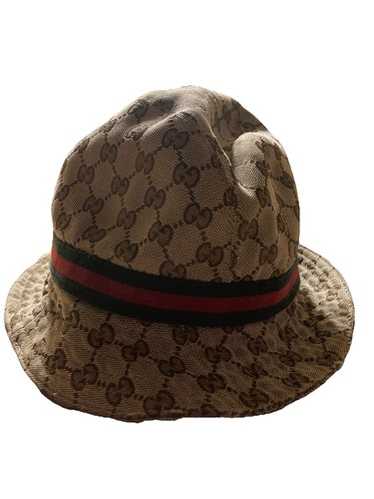 帽子 GUCCI 00's Sherry line GG bucket hat GUCCI GG Canvas bucket hat Web Sherry Line Hat L Beige Red