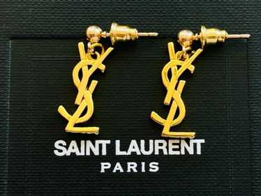 Ysl logo stud earrings. - Gem