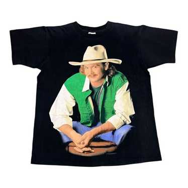 ミュージシャン Tracy Lawrence t-shirt Vintage 90s VTG 90s Tracy Lawrence AOP Big Graphic Thunder Country Music