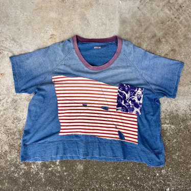 KAPITAL❁アメリカ製ヴィンテージバンダナ使用Tシャツ Unused Kapital Bandana Print Shirt, Size L | eBay