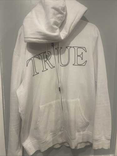 TRUE RELIGION ジップパーカー　y2k スパンコール　短丈 THE CASUAL｜ウォッシュ加工バルーンシルエット ショートメタル