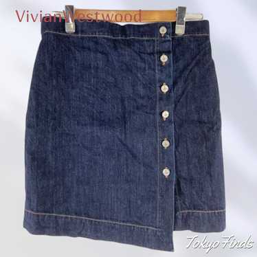 ☆Vivienne Westwood☆インディゴデニムミニスカート Size 2 美品/希少】Vivienne Westwood RED LABEL ヴィヴィアンウエスト