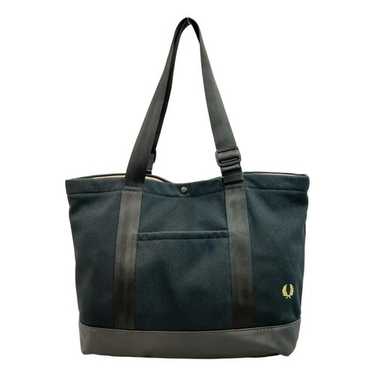バッグ Fred Perry PVC Leather Logo Tote Bag Semi Vintage Fred Perry PVC Shoulder Messenger Tote Bag Blue