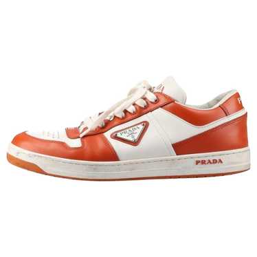 関税・送料込 PRADA Downtown two-tone leather スニーカー Buy Prada Downtown Leather 'White Black' - 2EE364 3LKG F0T8F
