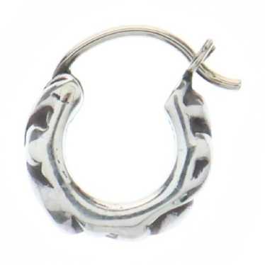 正規 CHROME HEARTS Scroll Hoop Pierce Chrome Hearts Scroll Hoop Earring - 14K Yellow Gold Hoop