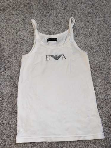 トップス vintage 80s emporio armani tank top EMPORIO ARMANI men's tank top sleeveless wide shoulder with