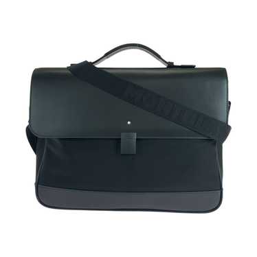 MONT BLANC ブラックレザー ビジネスバッグ MONT BLANC モンブラン ビジネス バッグ グレインレザー