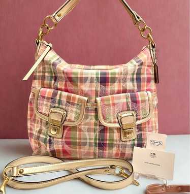 バッグ Coach Daisy Madras Poppy Pocket Shoulder Coach | Bags | Coach Poppy Daisy Madras Plaid Crossbody Bag