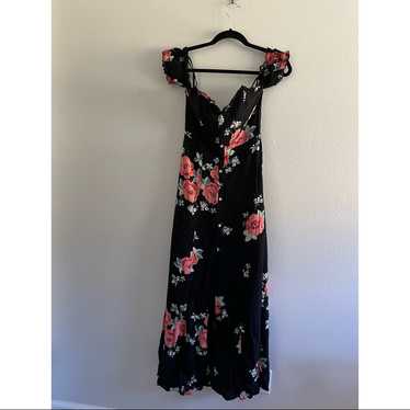 Angel Biba Floral Off The Shoulder Midi Dress