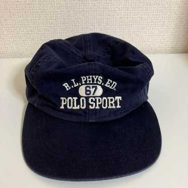 90s Polo Sport レザーバイザー キャップ 希少
