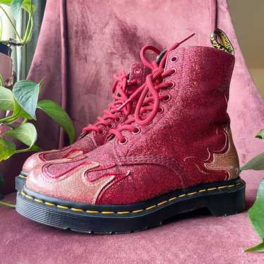 ドクターマーチン パスカル フレイム グリッター イン レッド