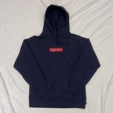 トップス Supreme Swarovski Box Logo Hooded Supreme x Swarovski Box Logo Hoodie | Blue | FARFETCH