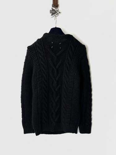 Maison Margiela◆セーター(厚手)/S/ウール/BLK/S51GP0202/Cable knit Polo neck Maison Margiela/Sweater (thick)/S/Wool/BLK/S51GP0202/Cable