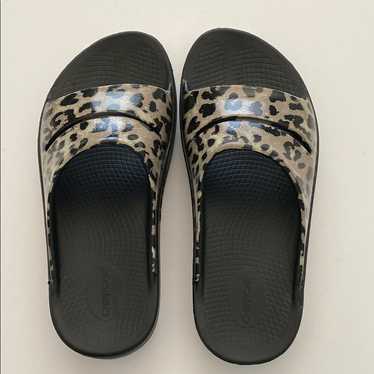 ★OOFOS★ OOAHH LUXE LEOPARD Oofos - Ooahh Slide - Luxe Cheetah – shopcardinoshoes.com