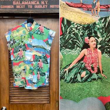 【希少】40s DEADSTOCK HAWAIIAN SHIRT　vintage 希少】40s DEADSTOCK HAWAIIAN SHIRT vintage - メルカリ