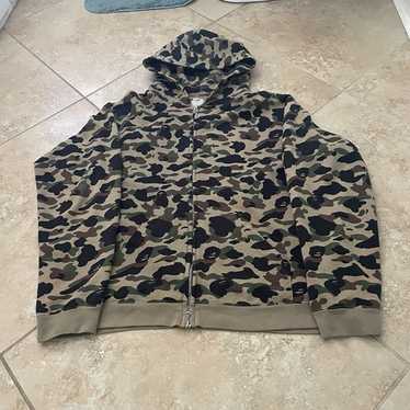 A BATHING APE 1st camo ジャケット XL NIGO A BATHING APE Men's 1ST CAMO YELLOW SNOW DOWN FUR JACKET