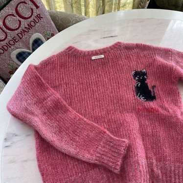 GUCCI 猫刺繍 ピンクセーター GUCCI 猫刺繍 ピンクセーター