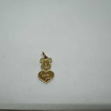 90s Mickey ゴールドネックレス archive y2kヴィンテージ Vintage i love mickey - Gem