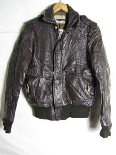 Schott flight jacket/48/leather/brw/plain/i-s-674… - Gem