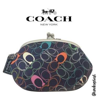 バッグ Coach Optic Signature Bag & Coin Case NICE Coach Ltd Ed Optic Mini Signature C Mini Keychain Fob