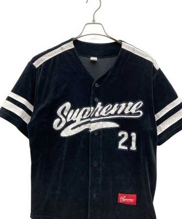 ウェア Supreme Floral Velour Baseball Jersey.L Supreme Floral Velour Baseball Jersey (FW19) - $138