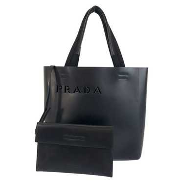 バッグ PRADA PUNCHING LEATHER TOTE HAND BAG Prada Leather Punching Tote Bag Black ref.1898527 - Joli Closet