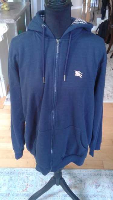 トップス BURBERRY BLUE LABEL Full Zip Hoodie y2k Burberry TB Monogram Print Zip-Up Hoodie Deep Royal Blue