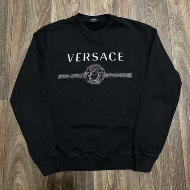 スウェット・トレーナー VERSACE Medusa Flame logo embroidered jersey sweatshirt VERSACE MEDUSA FLAME LOGO EMBROIDERED JERSEY SWEATSHIRT