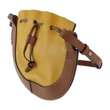 【LOEWE】ANAGRAM HORSESHOE SHOULDER BAG AUTH NWT Loewe Small Horseshoe Anagram Canvas Leather