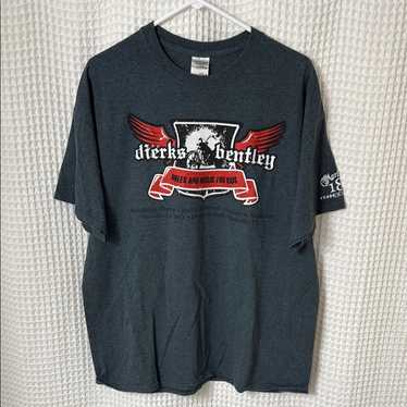 DIERKS BENTLEY アルバムTシャツ　古着 DIERKS BENTLEY アルバムTシャツ 古着 Dierks Bentley Signed