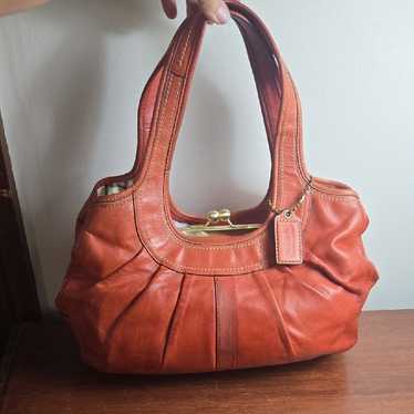 バッグ Coach Ergo Pleated Frame Satchel Bag Coach Ergo Signature Denim Pleated Framed Satchel Handbag